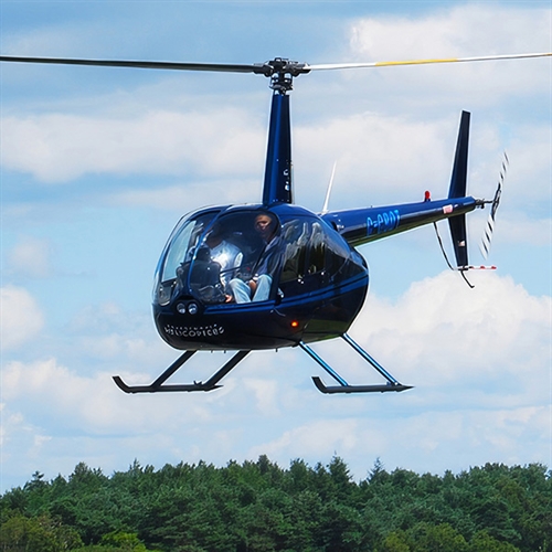Helicopter Lessons Bournemouth - Man at Helicopter Controls